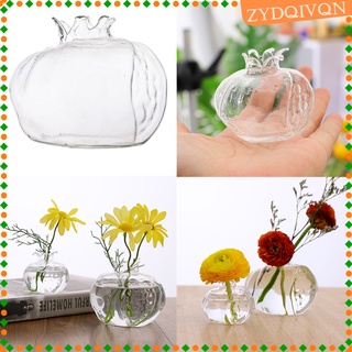 jarrón de cristal transparente con forma de granada, macetas de terrario, jarrón (2)