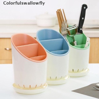 colorfulswallowfly - soporte de almacenamiento para cubiertos, herramienta de cocina, escurridor de plástico, recipientes de secado csf