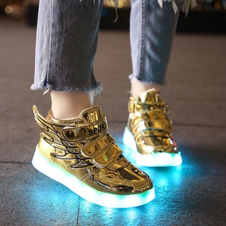 Zapatos de niño iluminadosusbCargando zapatos luminosos para niños con zapatos ligeros zapatos coloridos para Niñas Grandes, medianos y pequeños zapatos deportivos ligeros (1)