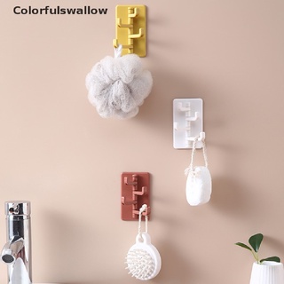 [colorfulswallow] Gancho adhesivo giratorio creativo nórdico sin agujeros gancho de baño cocina percha caliente