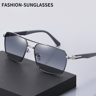 (KIQI-FASHION) Regalo de gafas / Gafas de sol de moda para hombre / Gafas de sol de metal de montura completa para padre y esposo