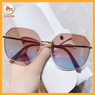 Gradient Color Sunglasses Concave Shape High-Profile Figure2021New Sunglasses UV-Proof Big Face Fashion Photo