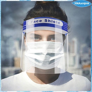 escudo de cara completa, protector facial antisalpicaduras y saliva película transparente proteger cara y ojos