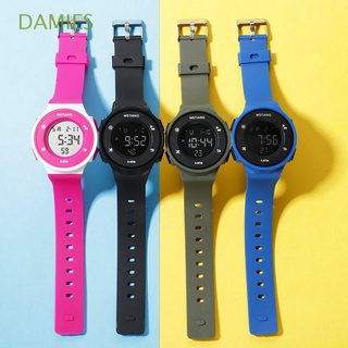 DAMIES Simple Reloj Deportivo Portátil Digital Relojes De Pulsera Electrónicos Impermeable Moda Masculino Plástico Estudiante Hombres/Multicolor