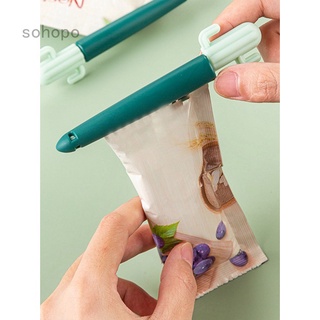 Sohopo 5 unids/set Cactus Clip de sellado para el hogar de alimentos bolsa de plástico a prueba de humedad de sellado Clip sellador