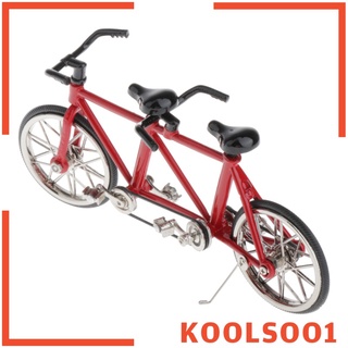 [kengana1] Mini Bicicleta manualidades/Artesanal De Metal Modelo De Bicicleta Tandem (Escala 1: 16)-juguete Decorativo creativo regalo-reprobado