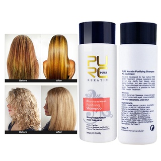 [fx]purc unisex enderezamiento reparador purificante champú cabello suero tratamiento del cuero cabelludo