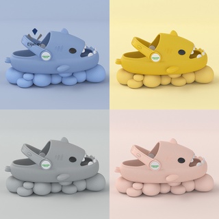 Niños Suela Gruesa Sandalias Antideslizantes 3D De Dibujos Animados Tiburón Zapatillas Ligeras Suave Piscina Diapositiva Zapatos Para Pequeños (5)