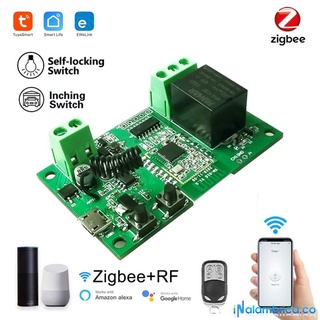 【New】 1/2CH Zigbee Smart Light Switch Module DC 5/12/32V RF433 Receive 10A Relays Work with Alexa Google Assistant 【IN】