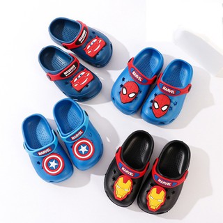 superman, spiderman, dibujos animados niños lindo hueco zapatos antideslizantes cerrados dedo del pie sandalias o zapatillas