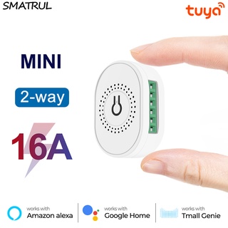 Smatrul 16A Wifi Switch DIY LED Light Smart Life Push Module admite aplicación de 2 vías Temporizador de relé de voz Google Home Alexa Tuya (1)