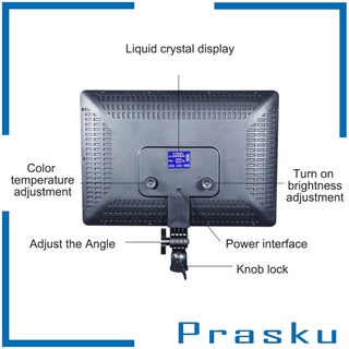 [PRASKU] LED Panel de iluminación de vídeo 3000K-6000K lámpara de luz en vivo estudio de fotos (9)
