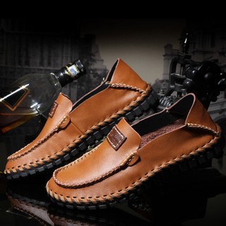 Zapatos para hombre Casual marcas de cuero deslizamiento en barco zapatos