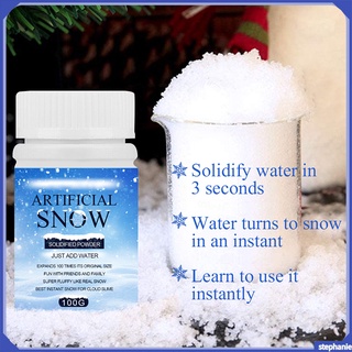 Polvo de nieve falso instantáneo expandir 100 veces coagulante Artificial de nieve agregar agua 50g 100g para decarnar