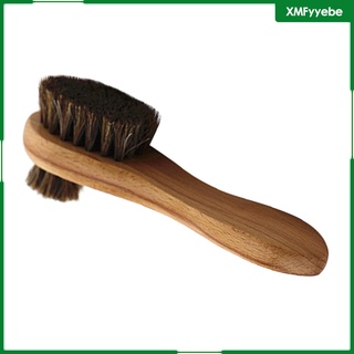 calzado cuidado de caballo cepillo de pelo limpiador zapatos botas brillo cepillo mango de madera