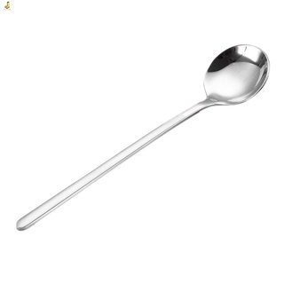 [New]12Pcs/Set Round Shape Coffee Spoon Stainless Steel Mini Teaspoons Sugar Dessert Spoon Ice Cream Soup Spoon 13CM(Sier)