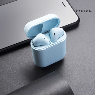[paulom] i12 tws auriculares inalámbricos bluetooth 5.0 reducción de ruido mini auriculares in-ear música deporte auriculares para apple