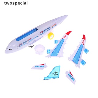 [twospecial] plástico airbus a380 modelo avión eléctrico flash luz sonido juguetes niños [twospecial]