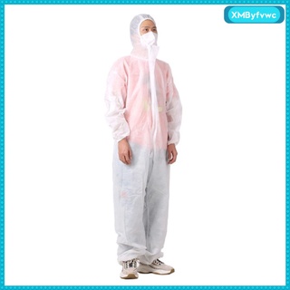 Men & Women Protective Suit Coveralls Clothing Overall Suit White L, XL, XXL