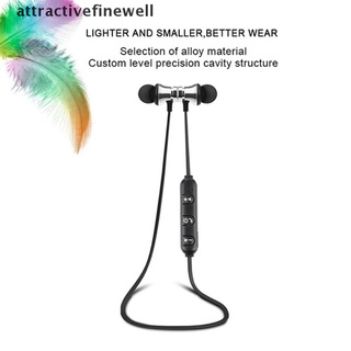 [atractivefinewell] auriculares intrauditivos bluetooth 4.2 estéreo auriculares inalámbricos magnéticos