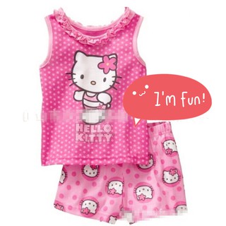 Hello Kitty pijamas niño niñas niños KT chaleco de dibujos animados ropa de verano ASD1240