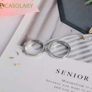 CASOLARY Minimalist Couple Rings Lover Copper Open Rings Set Moon Korean Adjustable Size For Men Sun For Women Fashion Jewelry