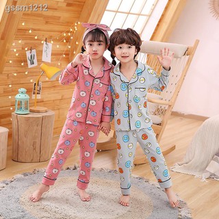 niños 2 unids/set de manga larga pijamas niño niñas ropa de dormir lindo impresión moda niños ropa de algodón ropa de dormir (3)