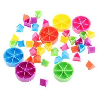 juego de 42 piezas trivial pursuit juego de piezas de pastel cuñas para fracciones matemáticas juguete