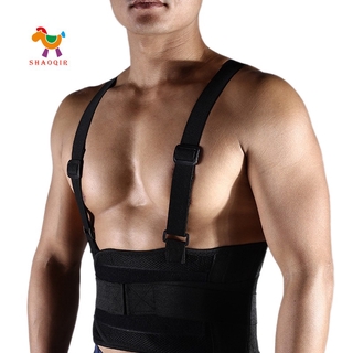 ☆cinturón ajustable para cintura/cinturón Lumbar para hombre/cinturón Lumbar con correas de hombro transpirable L