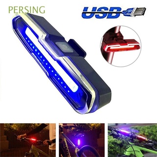 PERSING Outdoor Bicycle Rear Light Red/Blue Lamp Bike Tail Light Road Bike Cycling USB Charge Ultra Bright Safety Rechargeable Warning lights