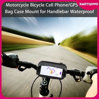 Bike Cell Phone Holder Bag Waterproof, Stationary Touch Screen Front Frame Handlebar Bag 360 Universal Bike Motorcycle Cell Phone Mount Holder (2)