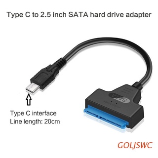 GOLJSWC USB 3.0/2.0/Tipo C A 2.5 Pulgadas SATA Disco Duro Adaptador Cable Convertidor Para 2.5 " HDD/SSD