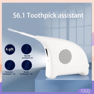 s6.1 palillo de dientes ayudas limpieza oral espejo iluminación dientes limpiador usb recargable portátil hogar hilo dental palo tebers
