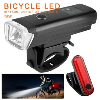 Luz de bicicleta USB recargable LED bicicleta delantera luz trasera Set para ciclismo bicicleta hengmaTimeVo (2)