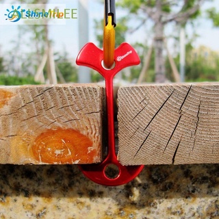 ALLSMILEE High Quality Tent Pegs Deck Stakes Fixed Nails Spring Fishbone Anchor Adjustable Buckle Plank Floor Outdoor Awning Tool Camping Tent Hooks/Multicolor