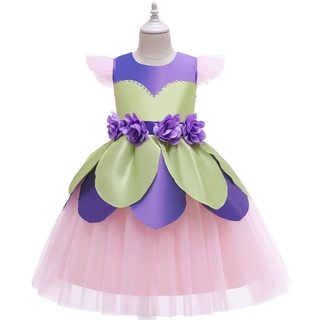 Flor hadas princesa vestido de verano de manga corta vestido de princesa (1)