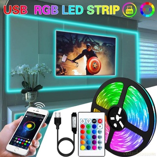 1M 2M 3M 5M 10M tira de luz LED Flexible USB Led Bluetooth lámpara iluminación RGB diodos de tira para Tik Tok luz de fondo TV fiesta