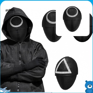 Go Halloween suministros de cara completa máscara ajustable Cosplay accesorio círculo cuadrado triángulo máscara borde liso para Cosplay