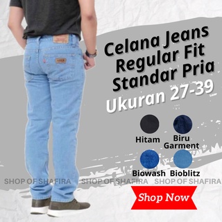 Levis pantalones de los hombres Sepan Jeans largos vaqueros chicos Regular Fit estándar Jean pantalones vaqueros fondos Jumbo Denim negro niños baratos (1)