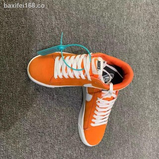 [en stock] Nike hombres y mujeres de moda zapatos deportivos Trailblazer serie naranja rojo hombres y mujeres amantes zapatos zapatos de lona (8)