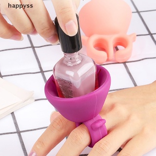 [happy] soporte de silicona para botellas de esmalte de uñas, anillo de transferencia de calor, vinilo
