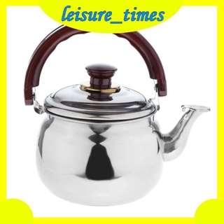 Leisure_times hervidor de té silbido, estufa de acero inoxidable Top tetera, teteras de Metal para té de café, ideal para la cocina del hogar Camping