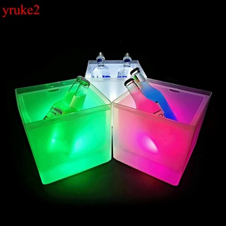 Yruke2 3.5L LED cubo de hielo cambiante Champagne vino bebidas enfriador luz hasta 7 colores brillante