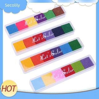 almohadilla de tinta de huellas dactilares de 6 colores diy scrapbooking colorido almohadilla de tinta decoración de sello