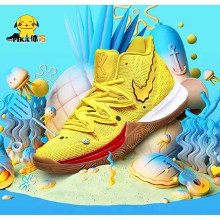 100 % Original Nike Kyrie Irving 5 Bob Esponja Sonrisa Para Hombres Zapatos De Baloncesto Alto