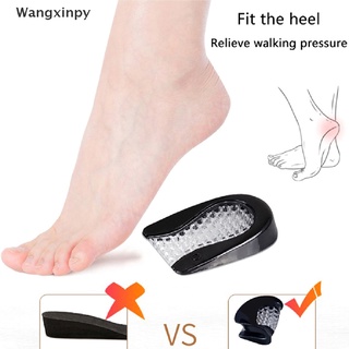 [wangxinpy] 1 par de almohadillas de gel de silicona para talón, protector de pies, cuidado de los pies, plantilla de inserción de zapatos