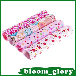 20 piezas De tela De algodón Rosa con estampado Floral Para Costura manualidades 20x30cm (9)