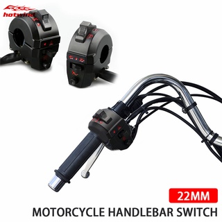 Hw par 7/8" 22 mm motocicleta ATV interruptores manillar izquierdo y derecho interruptor de Control lateral alto/bajo luz de giro señal de giro interruptores de cuerno