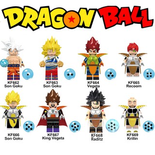 Dragon Ball Series lego compatible con Son Goku, Kuririn,Vegeta, King Vegeta, Raditz Minifigures para niños lego juguetes (1)