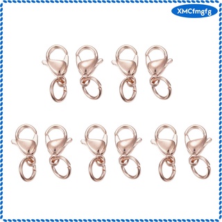 10 piezas de metal broches de langosta anillos snap conector diy pulsera fabricación de joyas